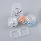 10 шт. портативный прозрачный флип-бокс для драгоценностей квадратные пластиковые ящики для хранения Коробка для таблеток коробка для инструментов защитная коробка для наушников