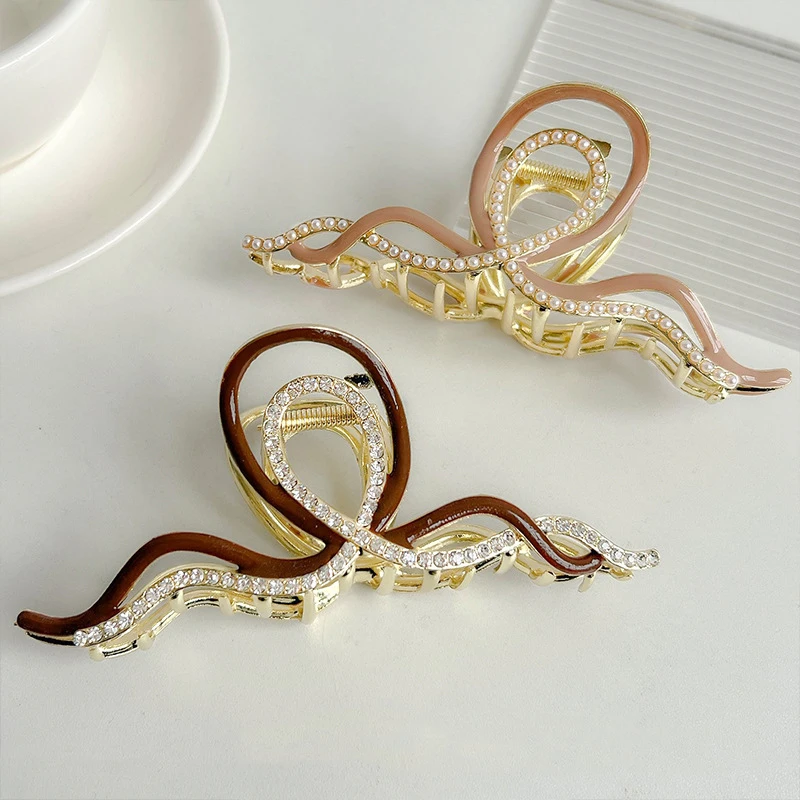 

Woman Elegant Geometry Hair Claws Ladies Fashion Washing Face Hair Clips Ponytail Clip Girls Metal Hair Accessories