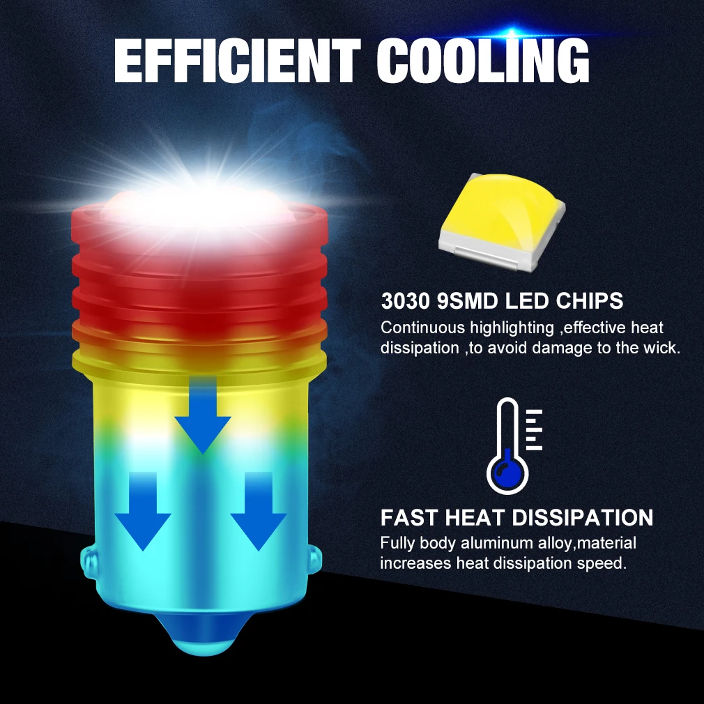 2 шт. P21W светодиодный 1156 BA15S 1157 BAY15D светодиодная лампа P21 5W R5W R10W BA9S BAX9S H21W BAY9S H6W T4W