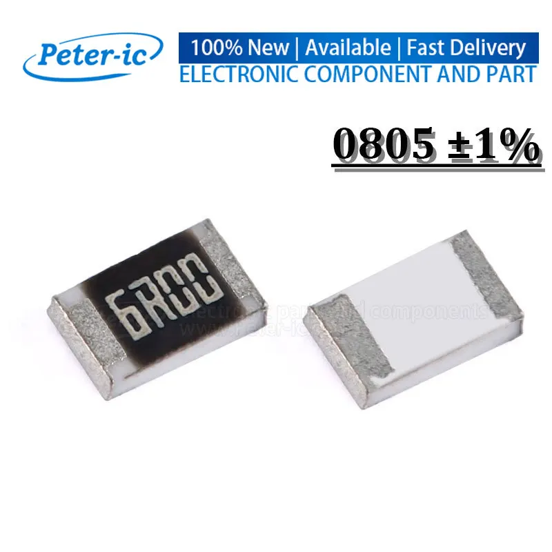 (100 шт.) SMD резистор 0805 1% 1/8W 0 1 22 10 15 33 47 5 100 200 220 330 Ом 1K 470 K 10K 510 1M 2K2 4K7 4 7 W
