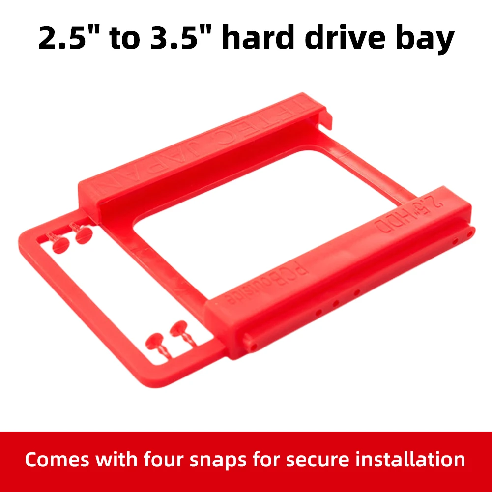 2.5 To 3.5 Inch Ssd Drive To HDD Adapter Mounting Bracket Hard Drive Holder for Desktop PC Accessories with Four Clips Screw
