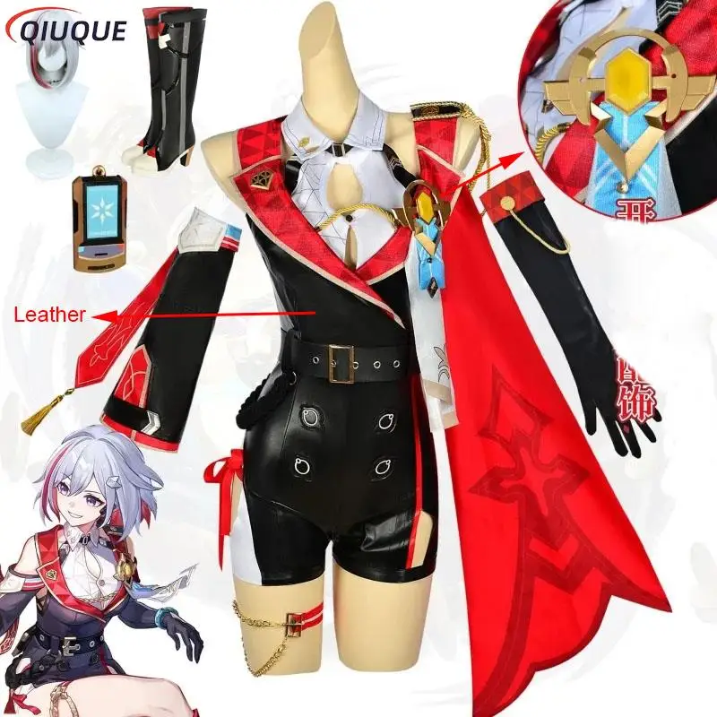 Цимби Топаз Косплей Костюм Парик Обувь Игра Honkai Star Rail Униформа из искусственной