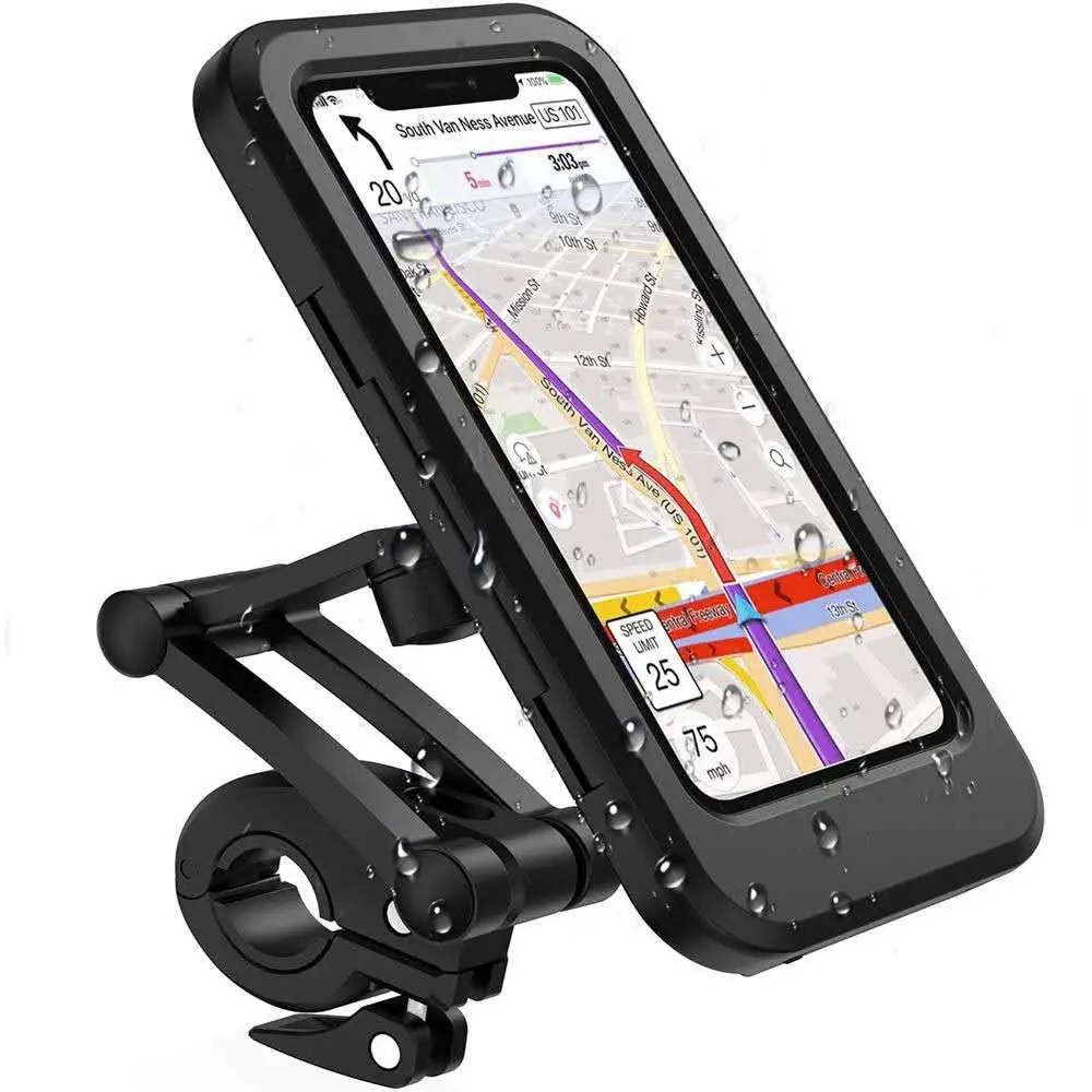 

Motorcycle Bicycle Phone Holder Moto Bike Navigation Support Handlebar Rearview Mirror Mount Clip Bracket for 6.7 Inch Phone