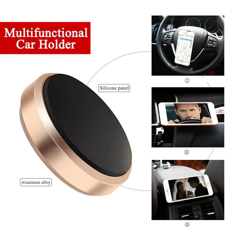 

Round Car Phone Holder For iPhone 11 12 Phone Stand For Strong Magnet