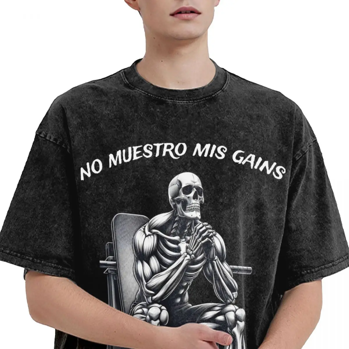 Мужская и женская футболка Calacas Chidas Gym Washed футболки мода MI PASION EL GYM MAMAS SOLTERAS пляжные