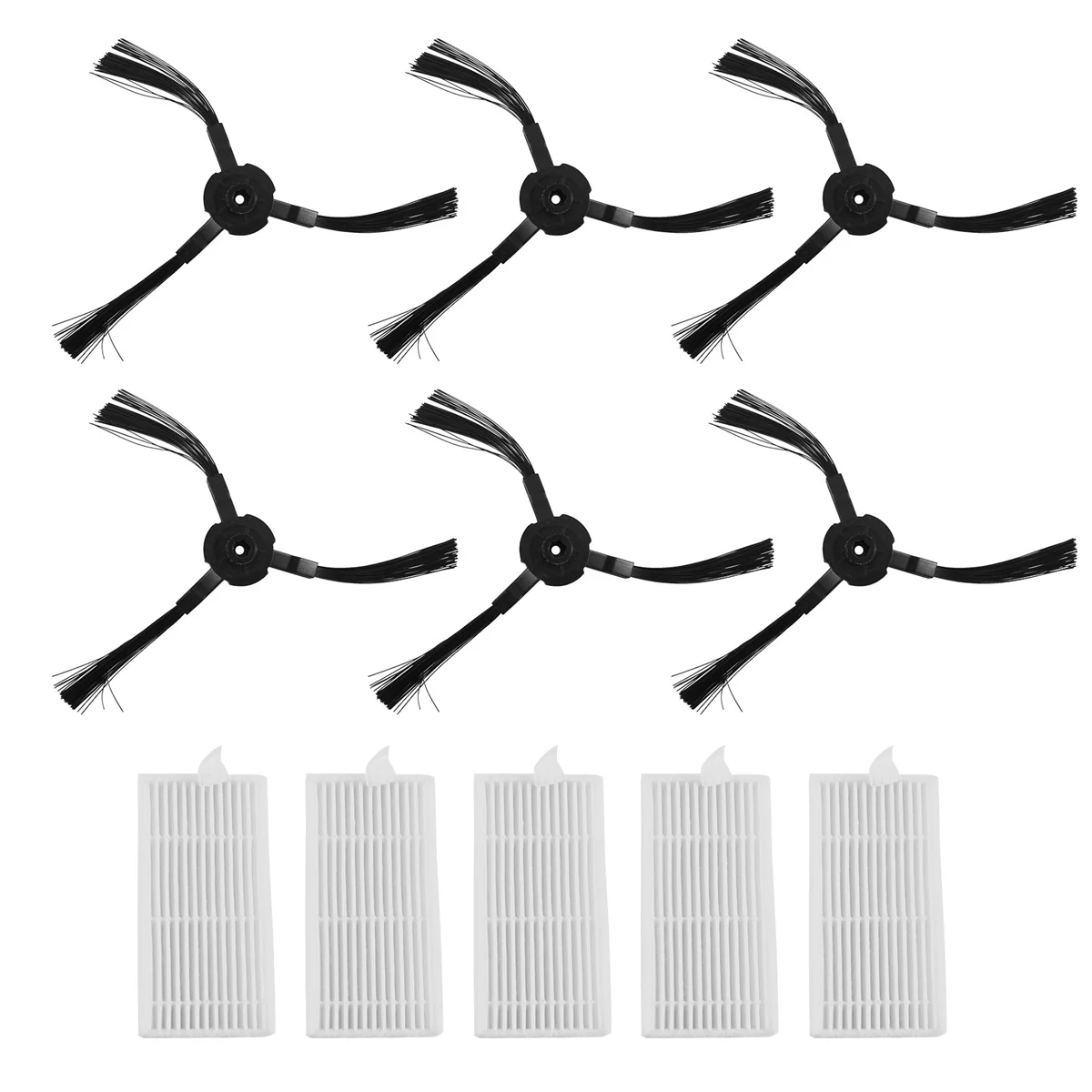 6X Side Brush +5X Filter for Lidl SilverCrest SSR 3000 A1 Robotic Vacuum Cleaner Accessories Replacement