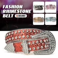 women men bling bling rhinestones belt cowgirl cowboy fashion luxury diamond studded belt shiny crystal straps