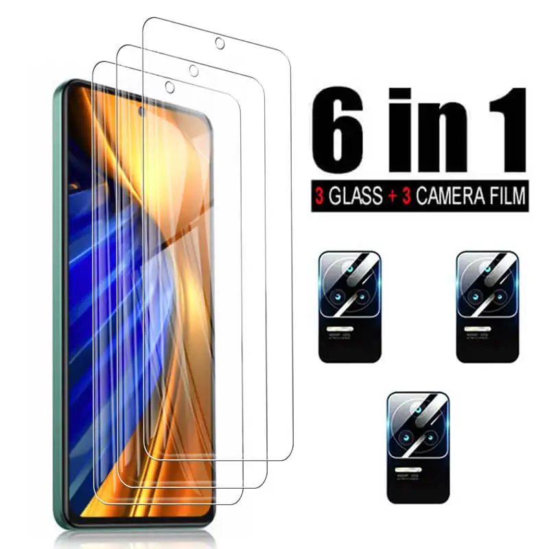 

Protective Glass For Xiaomi Mi Poco F4 Screen Protector Camera Lens On Xaomi Xiomi Poco F4 X3 NFC M3 M4 Pro X4 GT Tempered Glass