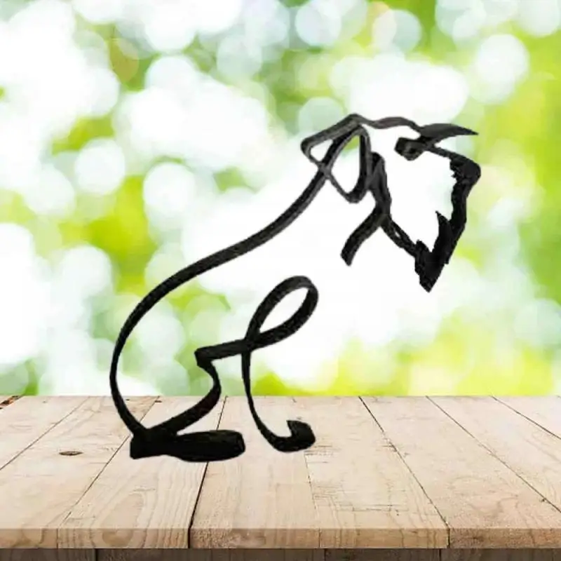 

Dog Art Sculpture Simple Metal Dog Abstract Art Sculpture for Home Party Office Desktop Decoration Cute Pet Dog Cats Gifts