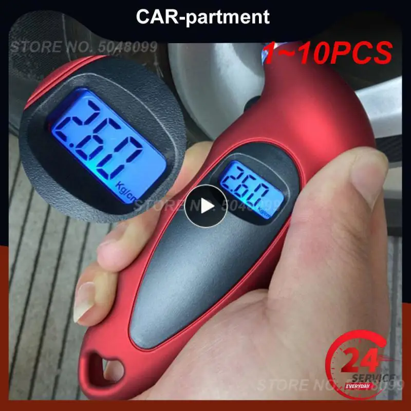 1~10PCS PSI Digital Car Tire Tyre Air Pressure Gauge Meter LCD Display Manometer Barometers Tester for Car Truck Motorcycle Bike