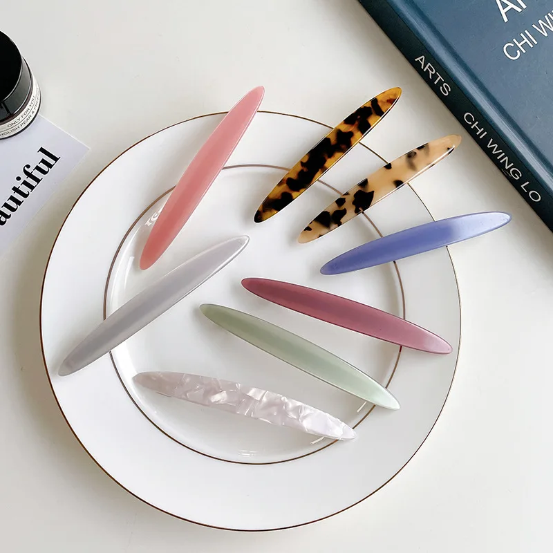 

11.5CM Leaf Shape Hair Clips Acetate Spring Clips Back Head Ponytail Hairpins for Woman Girls Hair Claw Clip Large