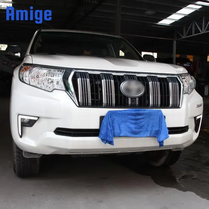 Автомобильные светодиодные дневные фонари DRL для Toyota Prado 150 FJ150 LC150 2018 2019 желтый