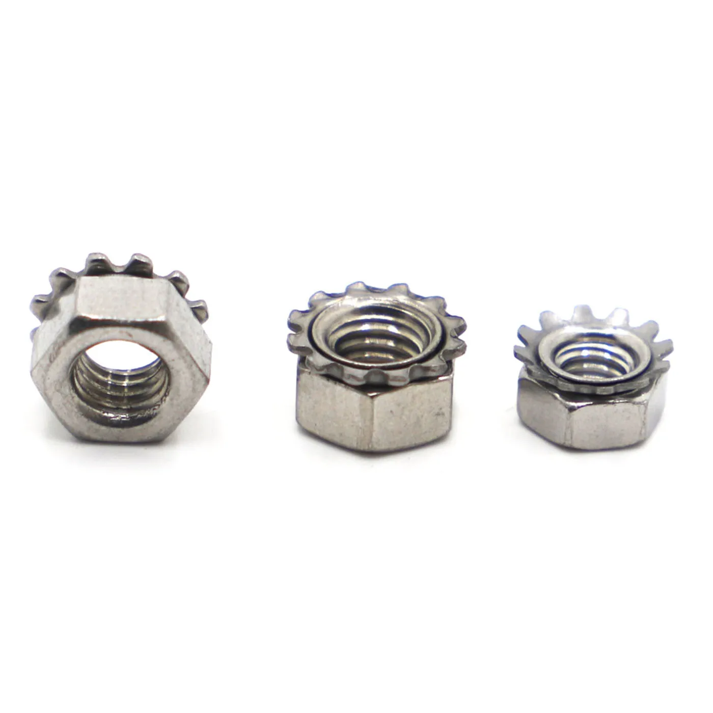 Гайка K-Lock M3 M4 M5 M6 M8 K-type Gear K, фиксирующие гайки «сделай сам» 304, гайки из нержавеющей стали, зубчатые шестигранные гайки