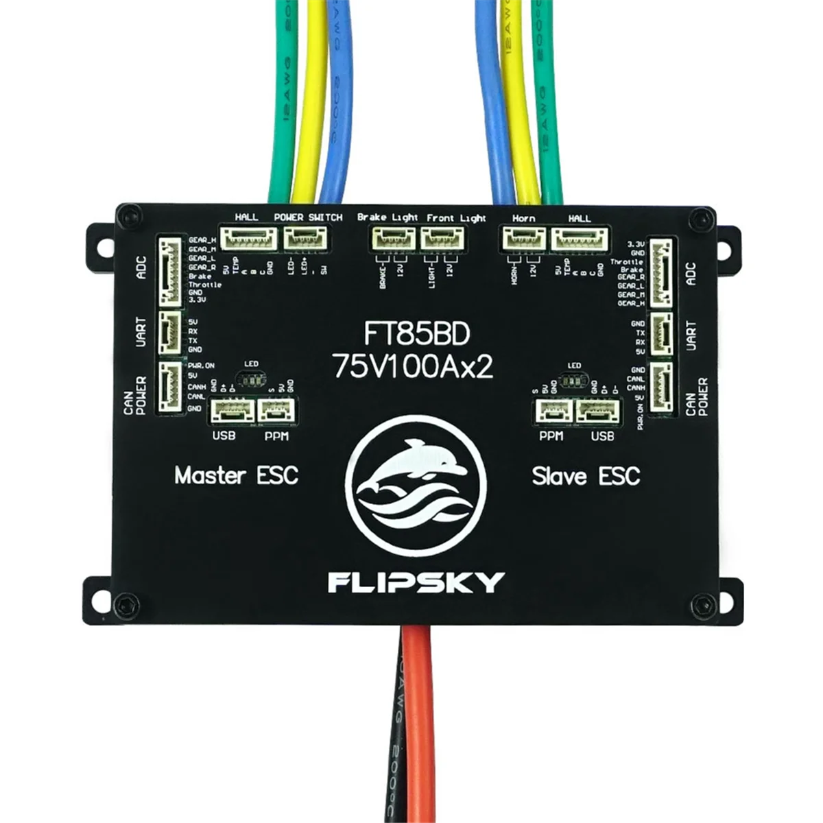 Двухколесный привод FLIPSKY FT85BD со встроенным переключателем 84 в можно подключить к