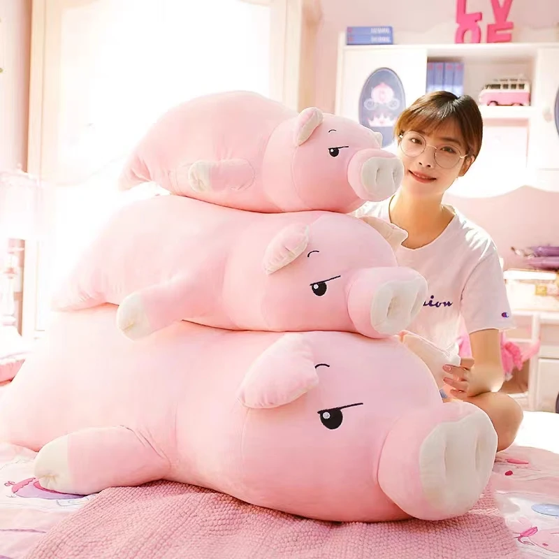 

Lovely Squishy Pig Stuffed Doll Lying Plush Piggy Toy Animal Soft Plushie Hand Warmer Pillow Blanket Kids Baby Appease Gift