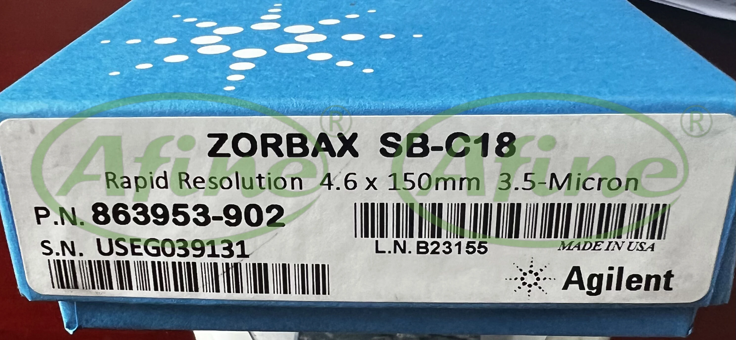 Колонка AFINE Agilent ZORBAX RR StableBond C18 для 863953 -902 4 6 х 150 мм 3 5 микрон