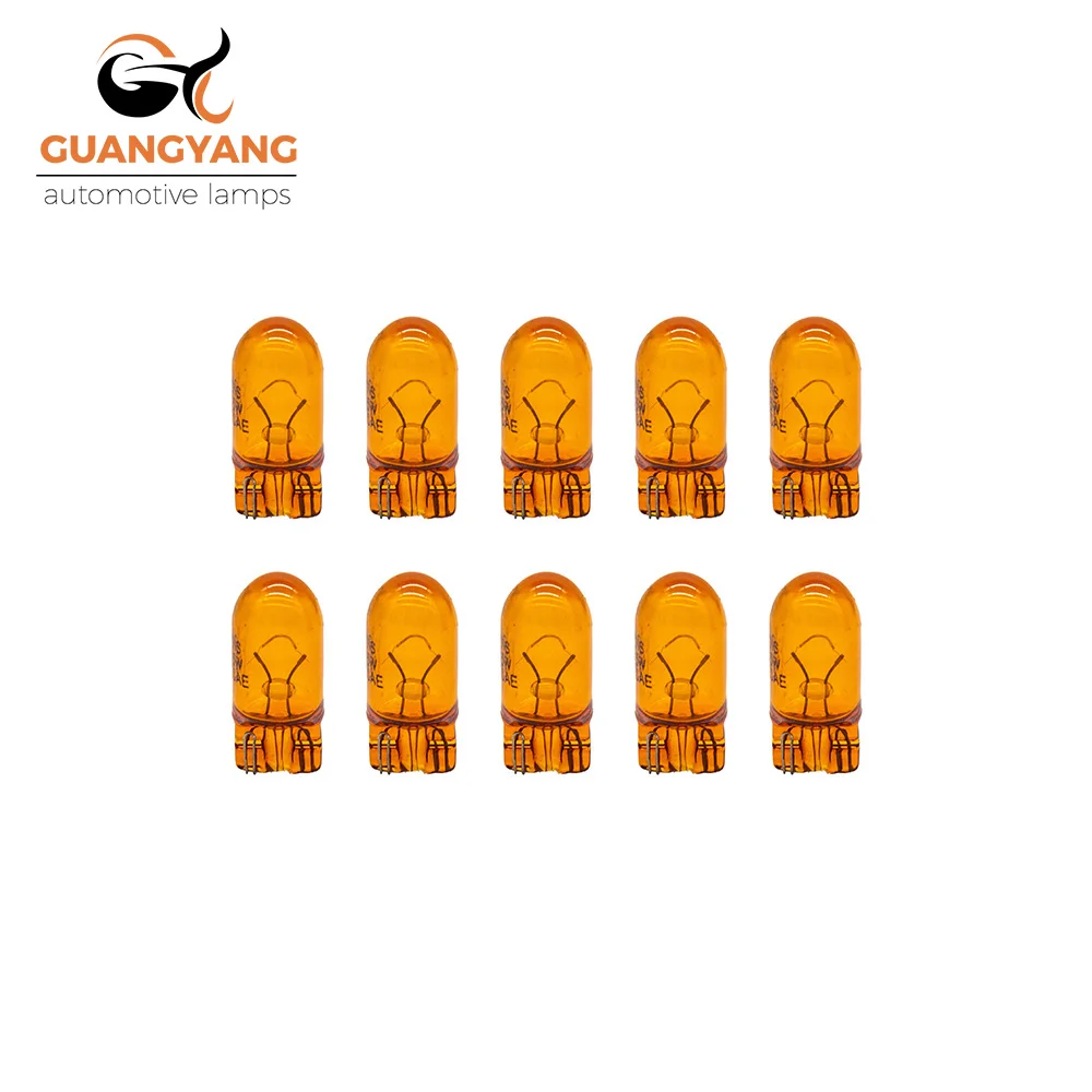 

10 шт. W5W WY5W 194 158 12 В 5 Вт 2000 К Натуральный янтарный светильник Клиновый сигнальный светильник Светильник для чтения Галогенная лампа