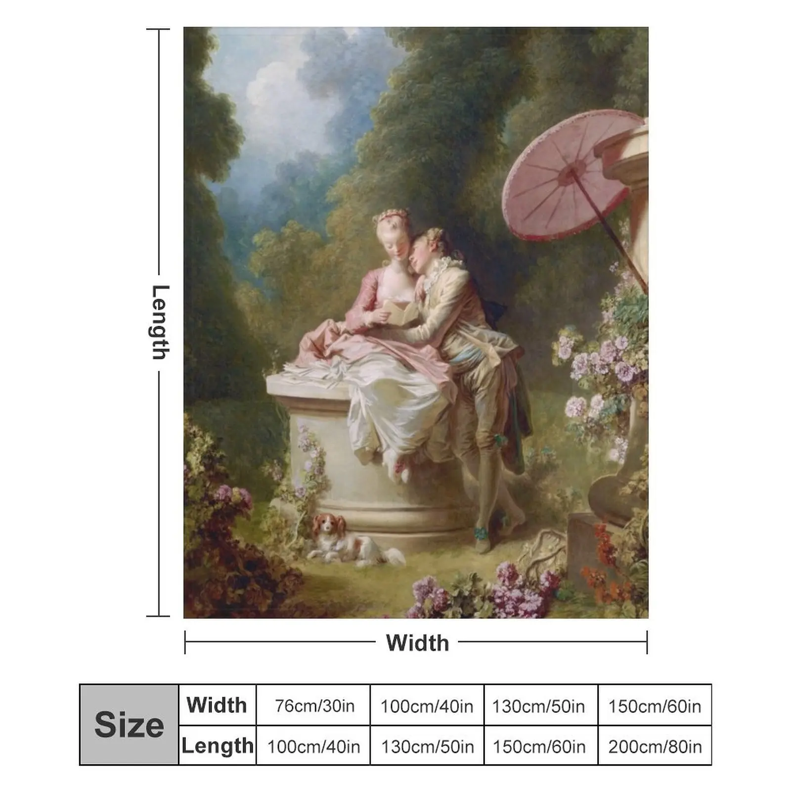 The Progress of Love: Love Letters Jean Honoré Fragonard Плед Мягкие красивые теплые зимние одеяла для