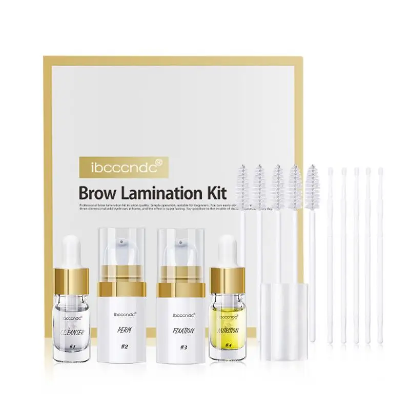 

Brow Lamination Kit Semi-Permanent Brow Lamination Kit With Eyelash Brushes Transparent Y-Shaped Sticks Eyebrow Perm Set With
