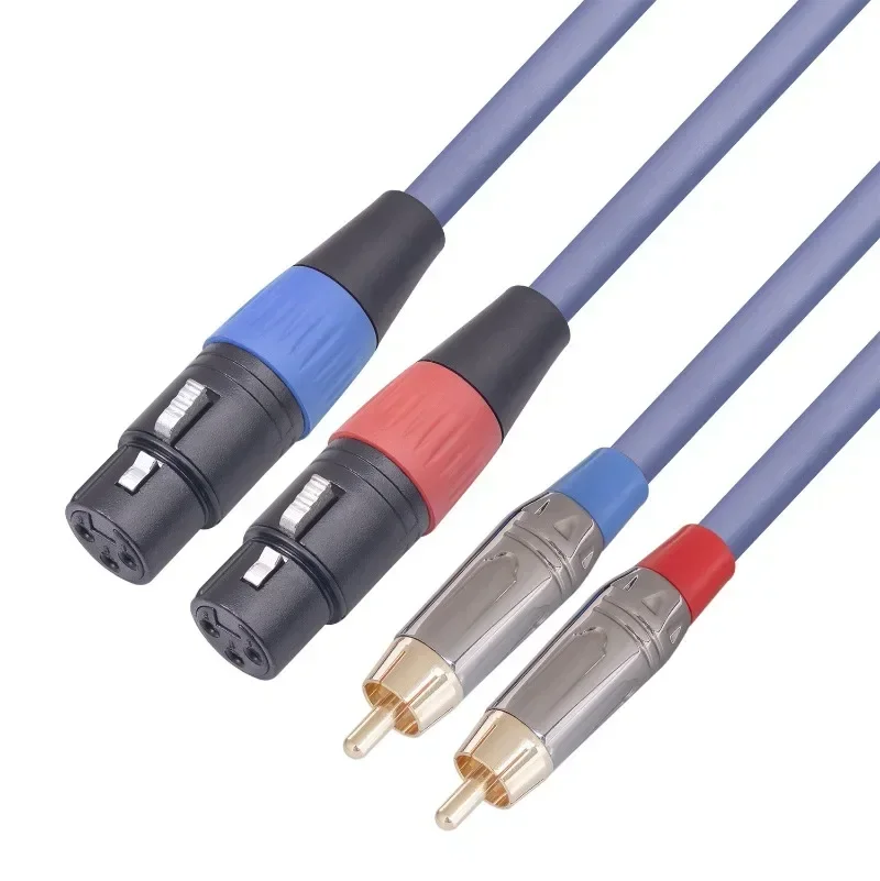 Двойной XLR-мама на двойной RCA-папа 2 Hi-Fi аудиокабеля