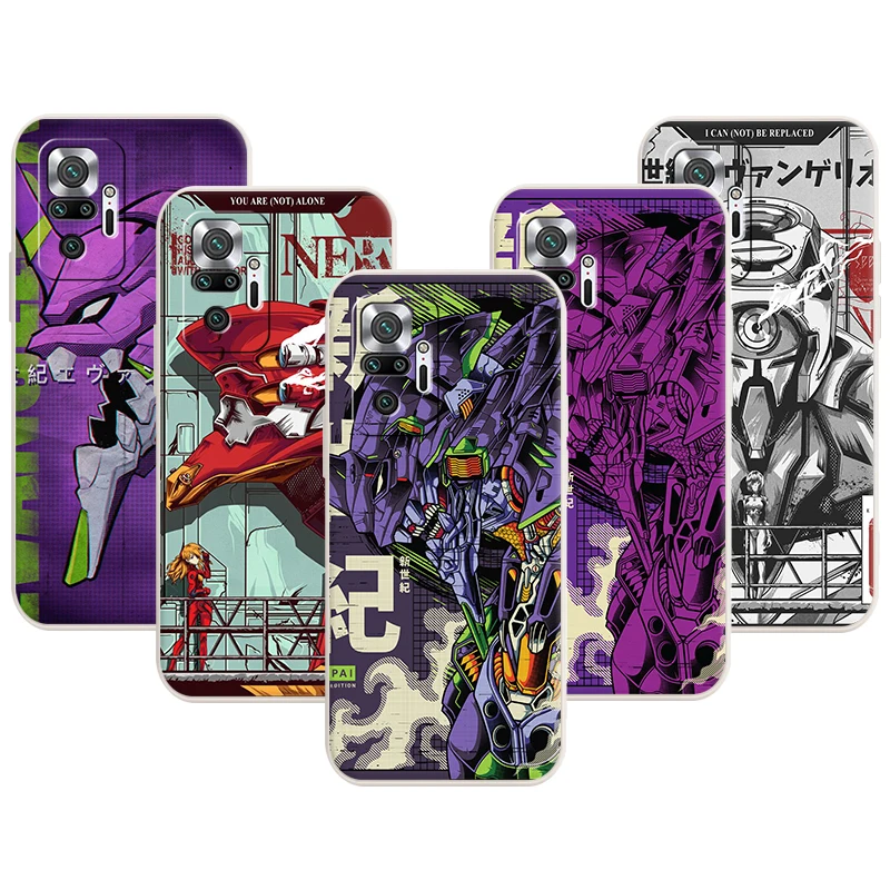 

Japanese Anime Cartoon Eva Phone Case for Redmi Note 11 Pro 10 10S 9 8 8T K50 K40 9A 9C 9T 7 7A Liquid Silicone Back Cover Shell
