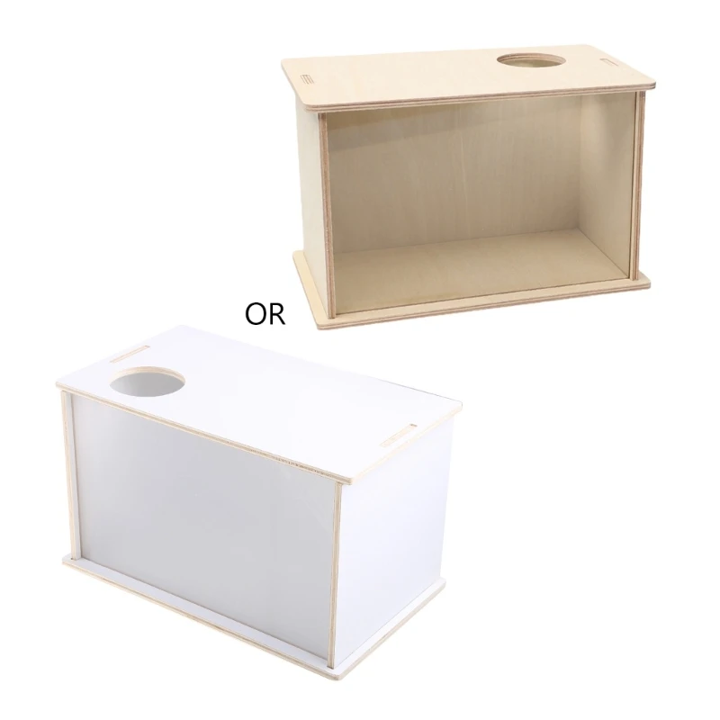 

Hamster Wood Bathroom House Clear View Bath Container Sauna Sand Litter Box for Junior Chipmunk Gerbil Easy to Clean