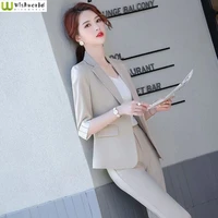 suit womens suit 2022 new korean fashion professional dress formal dress temperament goddess fan chunqiu elegant womens suit