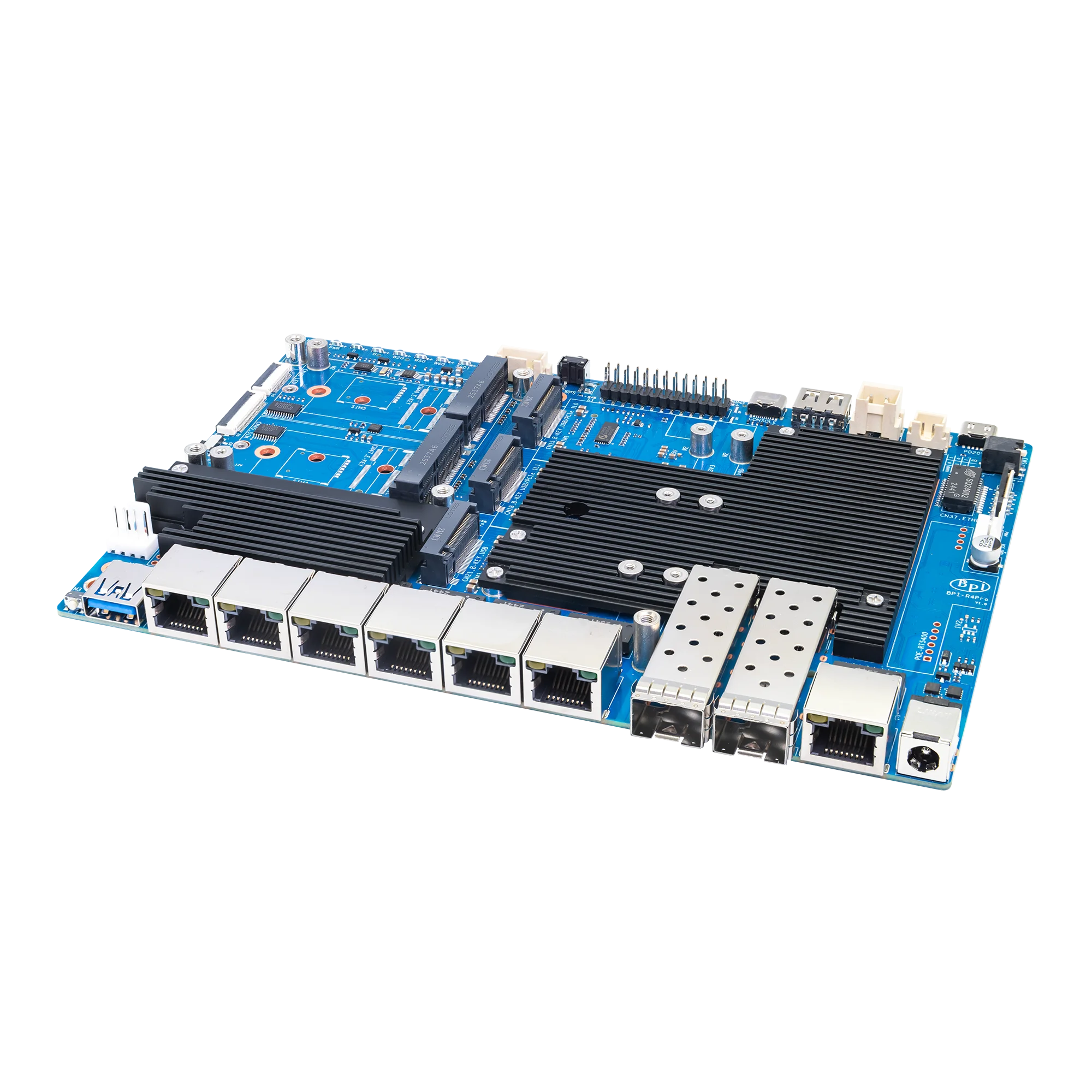 Фото Banana Pi MediaTek MT7988A BPI-R4 PRO(8X) 8 ГБ DDR4 8 ГБ eMMC для интернет-роутеров, сетевых и коммуникационных приложений №4