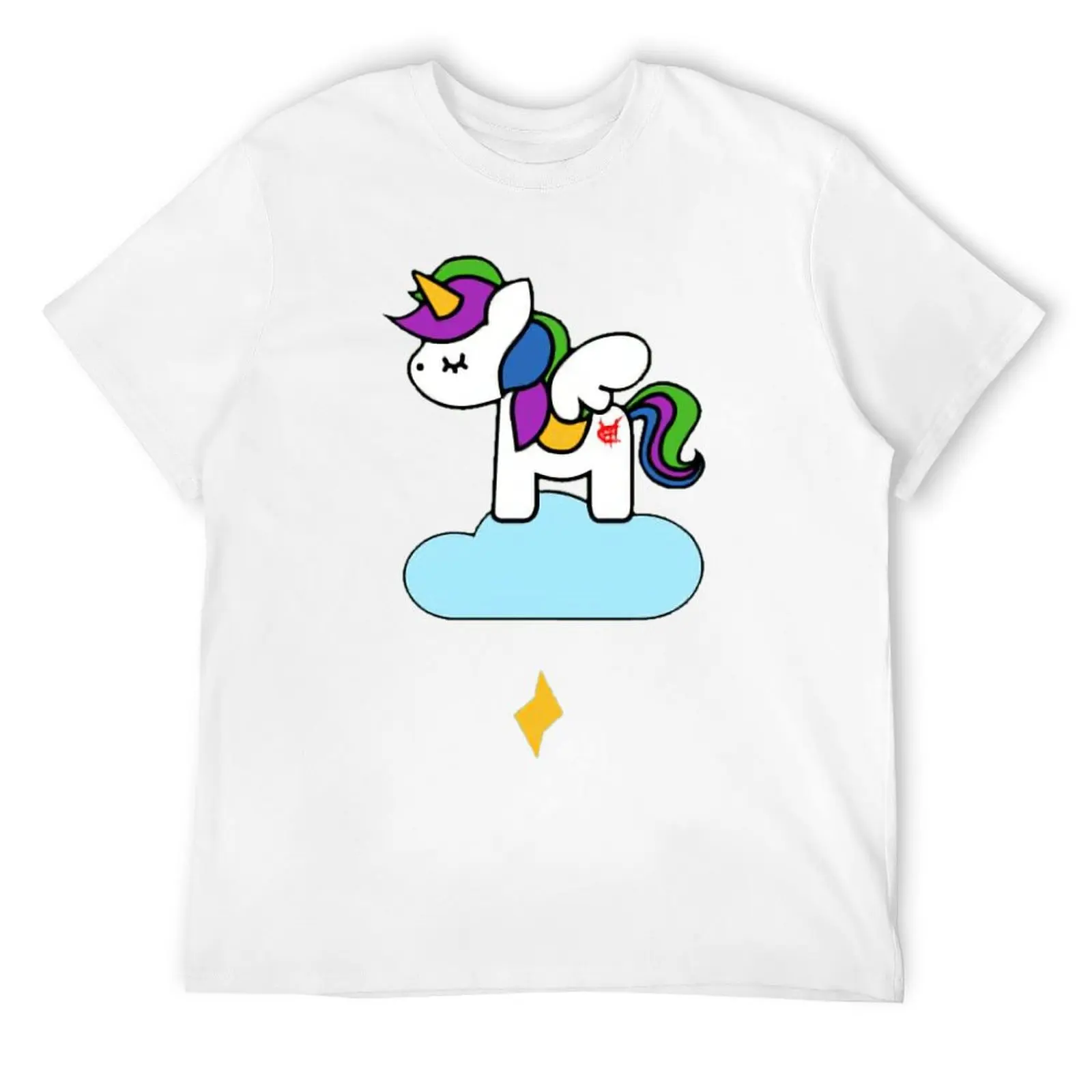 Футболка с круглым вырезом и единорогом спортивный топ креативным графическим