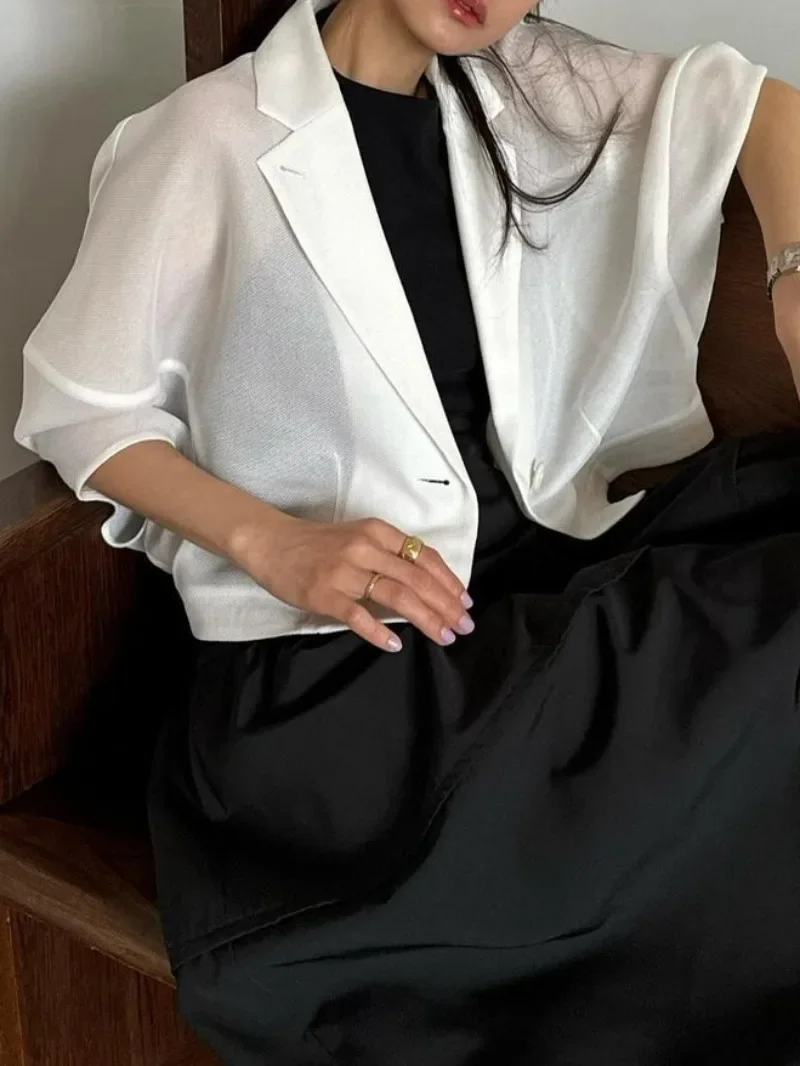 Куртка женская сетчатая свободного покроя с защитой от солнца весна-лето 2024