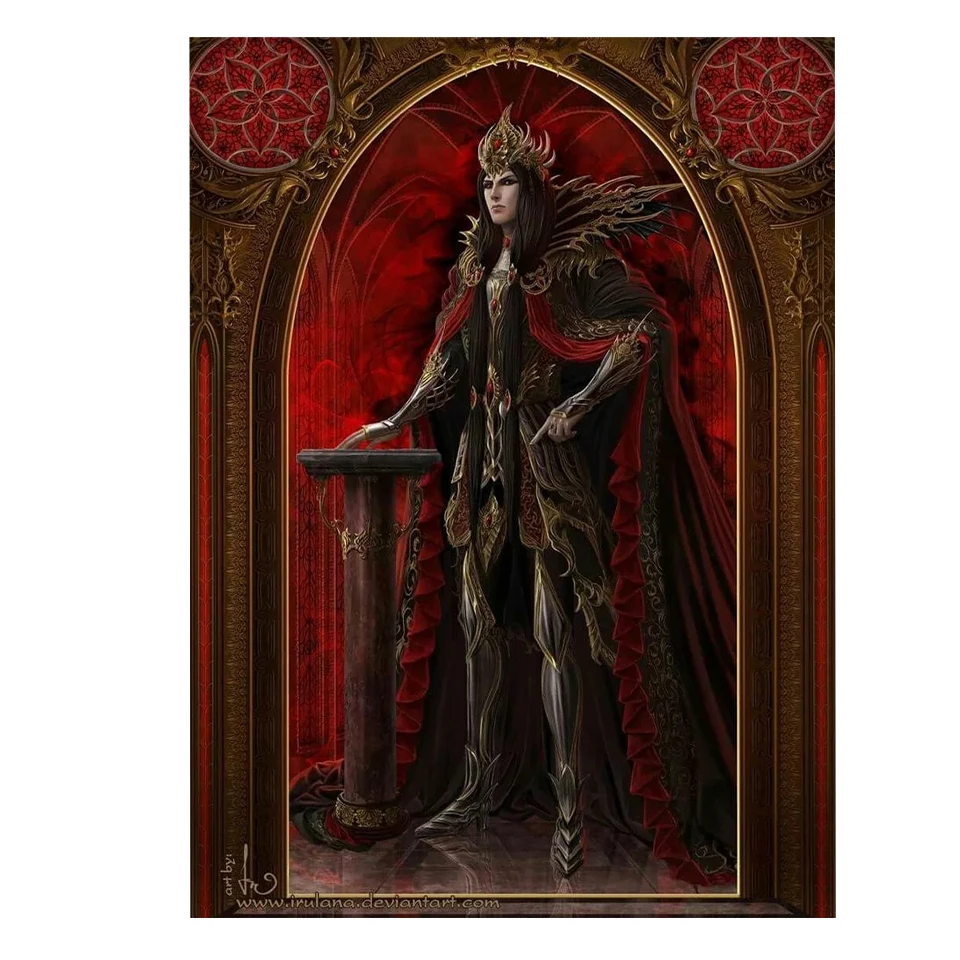 

Полноформатная круглая алмазная живопись, темнота, готический король, 3d наклейки на стену, Мужская Алмазная мозаика, стразы, портрет, «сдела...