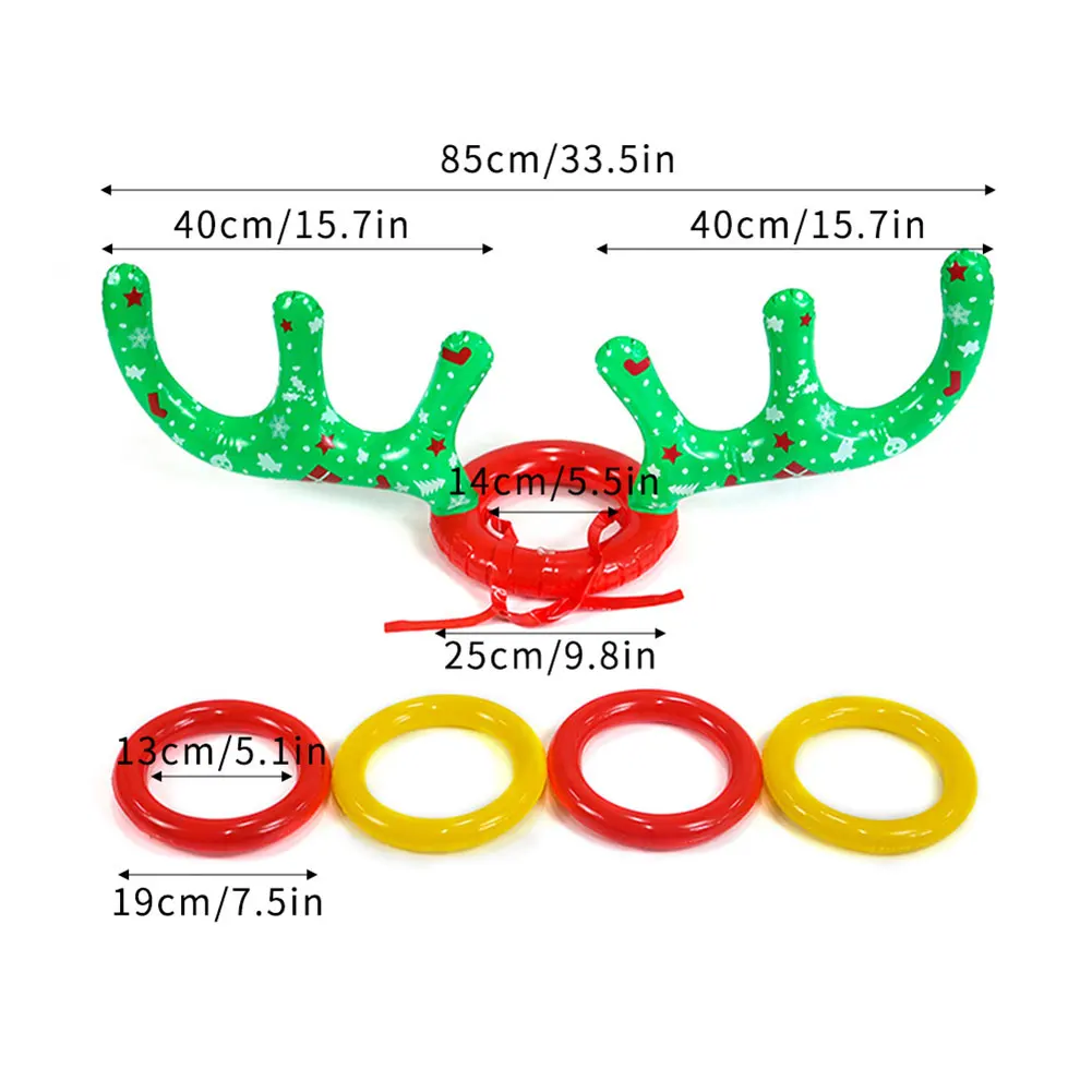 Надувная шляпа с рогами оленя игра кольцом рождественские игры карнавальные