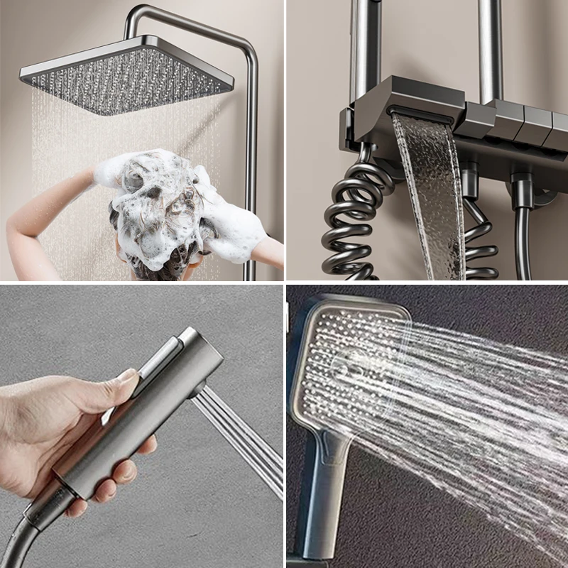 Душевой смеситель для ванной комнаты с цифровым дисплеем