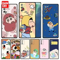 cartoon crayons shin chan anime case for samsung galaxy note 20 10 9 8 s21 s20 fe plus ultra lite 4g 5g cover luxury silicone