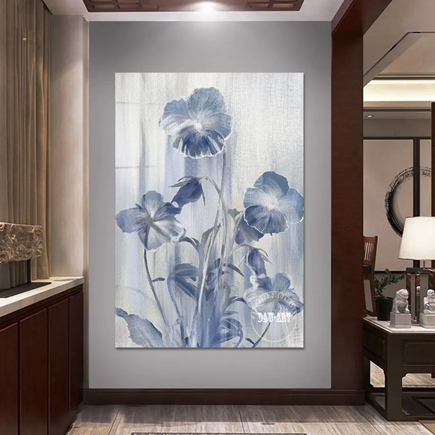 

Труба цветок современная картина без рамки Цветочная стена без рамки импрессионист натюрморт Абстрактная Картина на холсте искусство и рукоделие