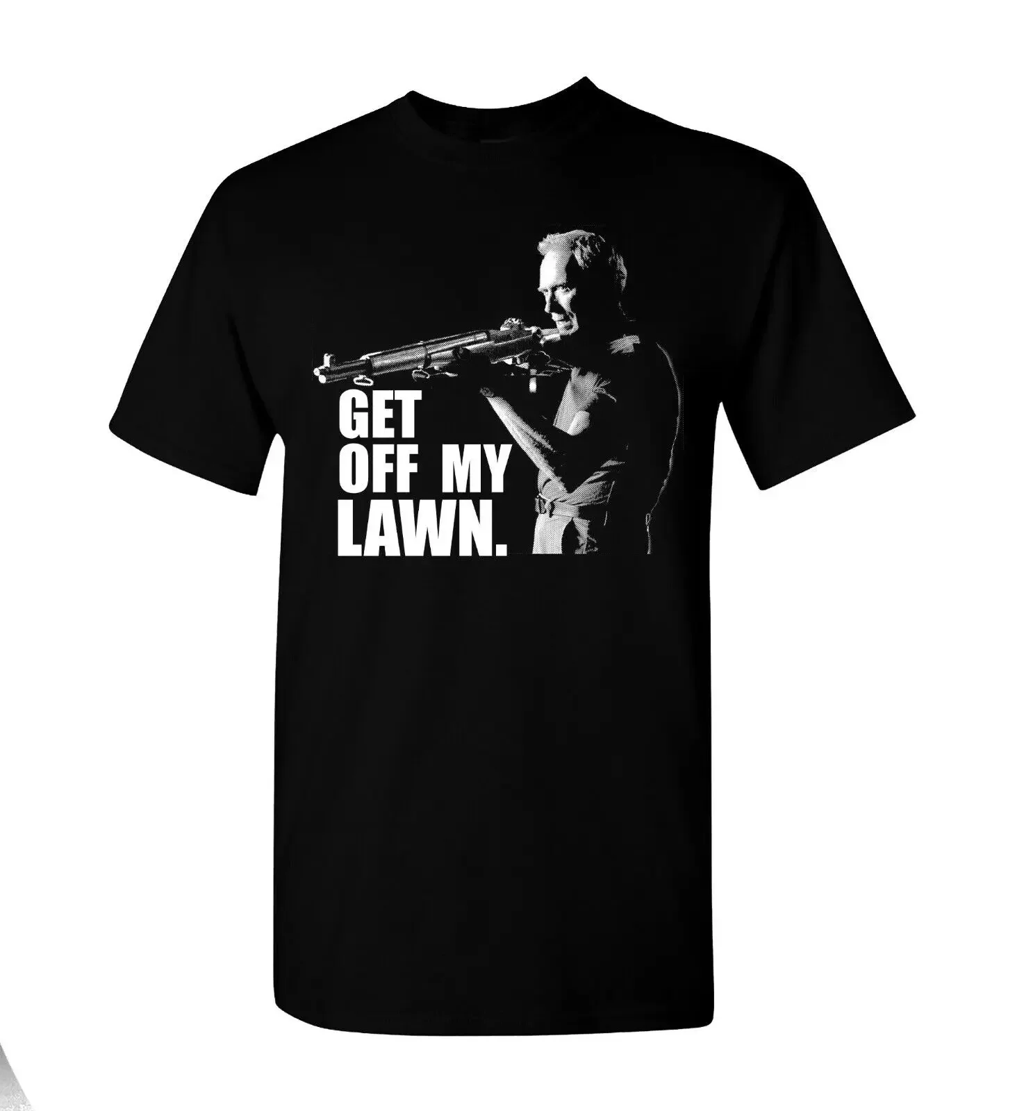 Футболка Get Off My Lawn Clint Eastwood летняя повседневная мужская футболка из 100% хлопка с