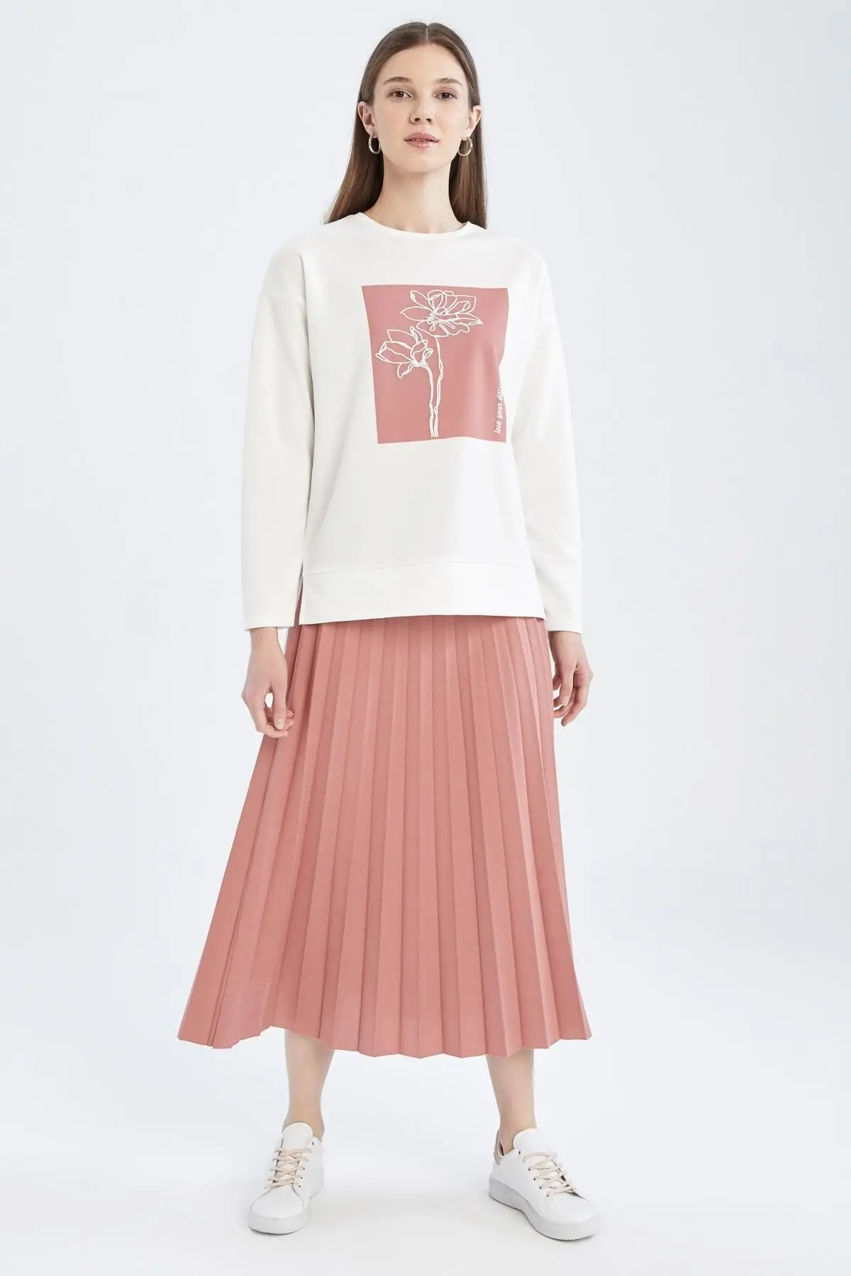 

Women's Skirt Regular Fit Elastic Waist Pleated Midi Skirt Summer Fashion Casual Short Sleeve Elegant Skirt