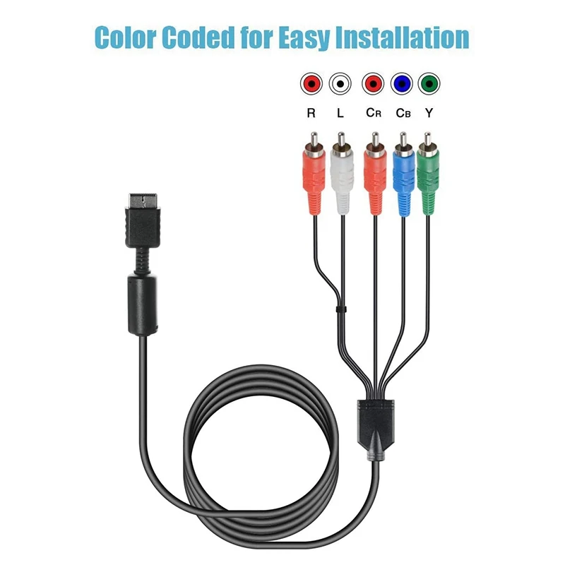 Ypbpr для PS2/PS3/PS3 Slim HDTV-готовый ТВ HD компонентный AV-кабель 5-проводной 6 футов черный