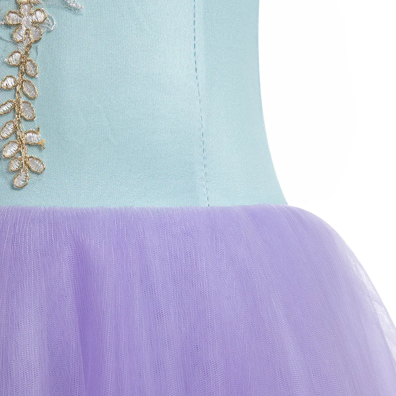 Детская пачка для балерины профессиональная балетная сиреневого цвета блюдо