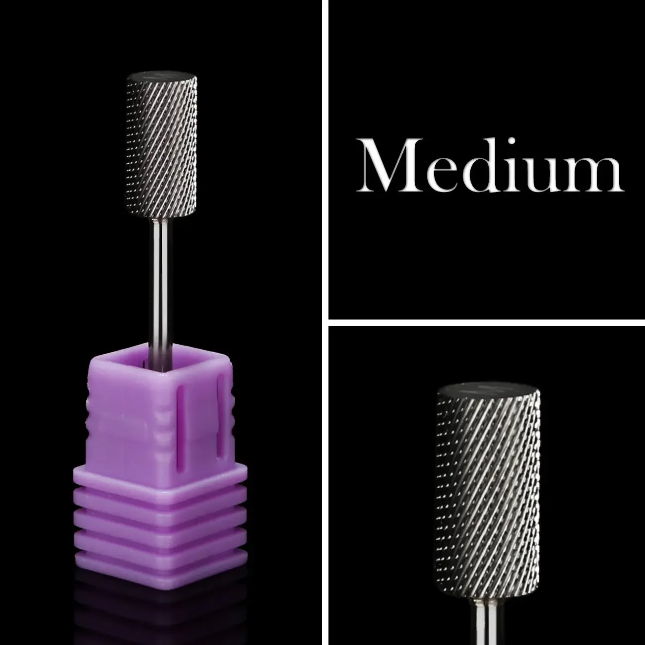 Профессиональные сверла для ногтей безопасная черная большая бочка карбид