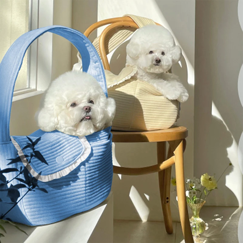 

Dog Carrier Outdoor Travel Handbag Fashion Canvas Shoulder Bag Slings Pet Travel Tote Carrying Small Dog Cat Pug Pet Supplies