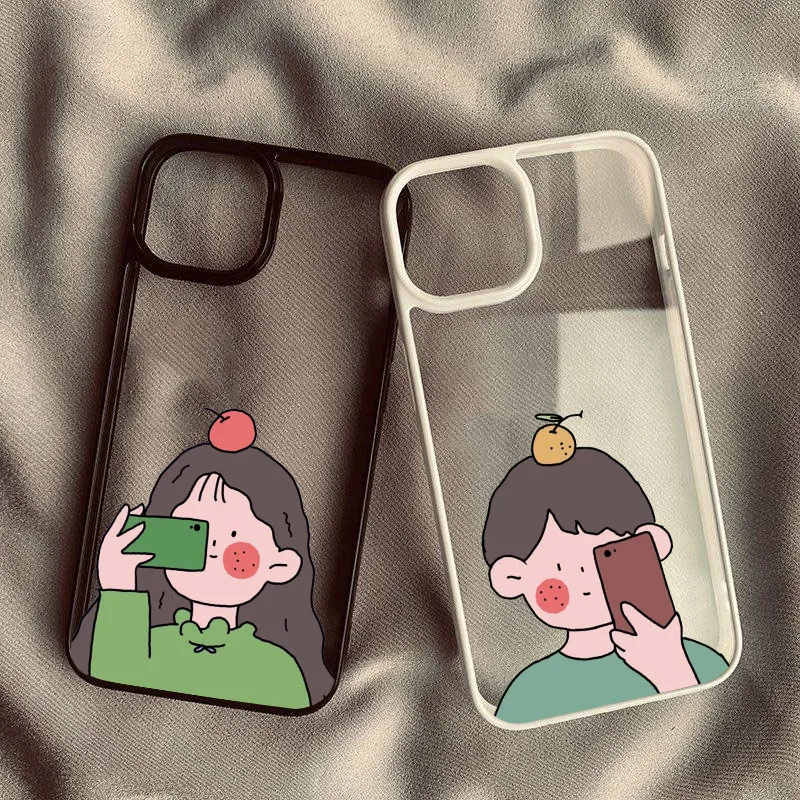 Симпатичный парный чехол для телефона для мальчиков и девочек для ...
