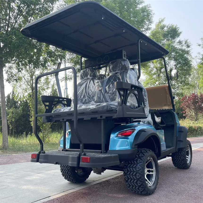 New Scooter Tanie ceny Gokart Tapicerowane siedzisko ze składaną przednią szybą 4-kołowy 4-osobowy elektryczny wózek golfowy Buggy