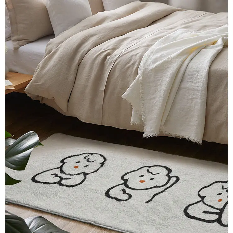 

Living Room, Small Carpet, Bedroom, Children'S Room, Girl'S Room, Bedside Blanket, Cute Cartoon Puppy, Floor Mat, Card, Water Ab