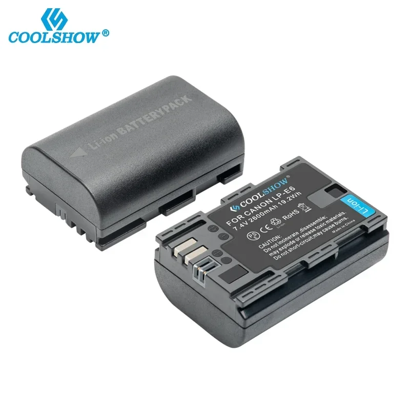 LP-E6 LP E6 Аккумулятор для Canon EOS 5DS 5D 6D 7D 60D 60Da 70D Mark II III 80D XC10 DSLR 2600 мАч Зарядное