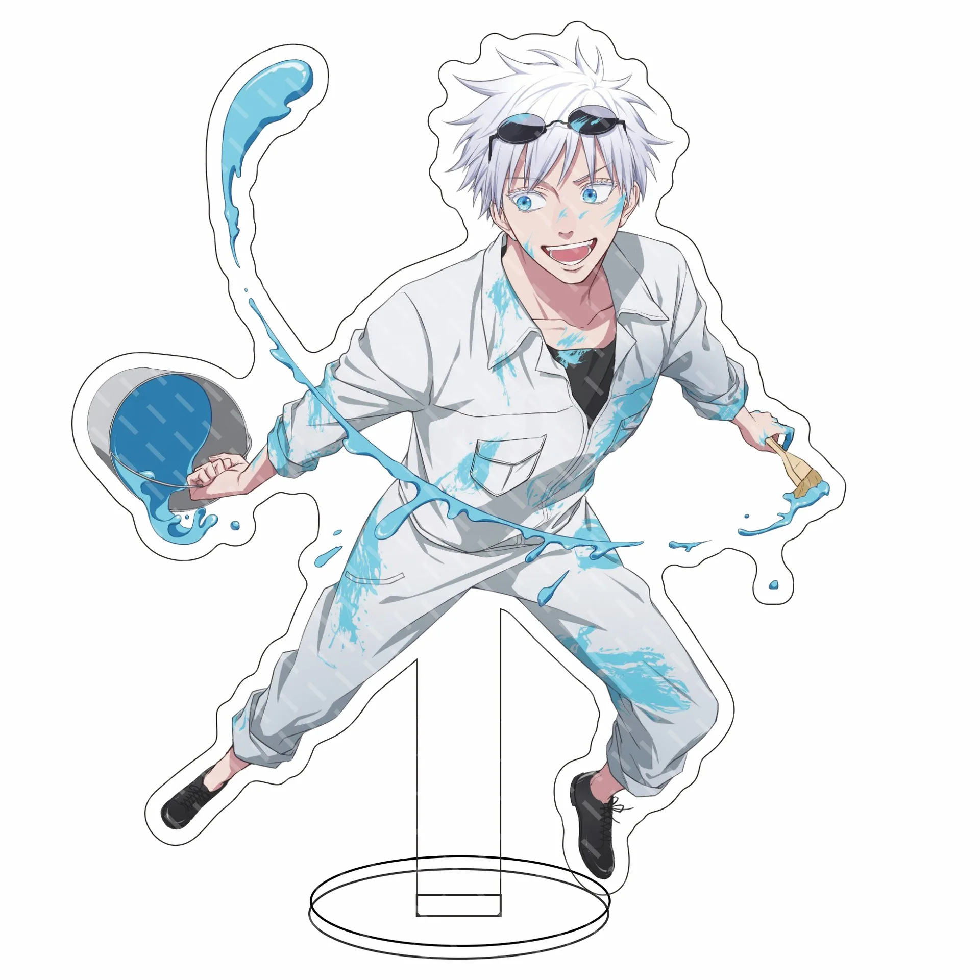 

Anime Jujutsu Kaisen Model Super Cool Gojo Acrylic Figure Stand Model Plate Desk Decor Standing for Friends Gifts Accessories