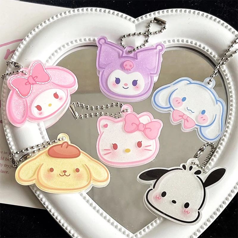 

Kawaii Hello Kittys Kuromi Mymelody Cinnamoroll Keychain Sanrio Anime Bag Pendant Accessories Decorate Toys Girls Kids Gifts