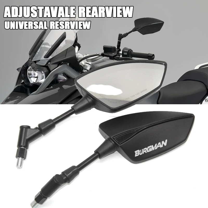 

For SUZUKI BURGMAN AN125 AN250 AN400 AN650 AN 650 Burgman 400 650 125 200 Motorcycle Adjustabale Side Rearview Mirrors Rearview