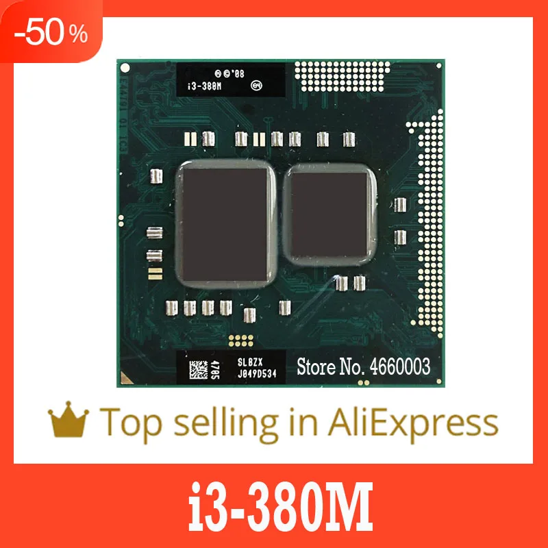 Скидка 40% i3-380M i3 380M 2 5 ГГц двухъядерный четырехпоточный процессор 35 Вт Разъем G1 /