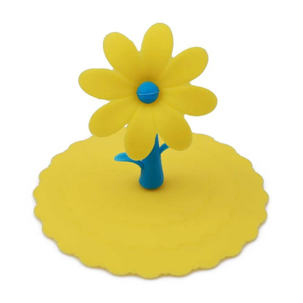

Cup Cover Mug Silicone Lid Lids Covers Seal Coffeeflower Drink Tea Suction Party Hot Drinks Cute Decorative Drinking Proof